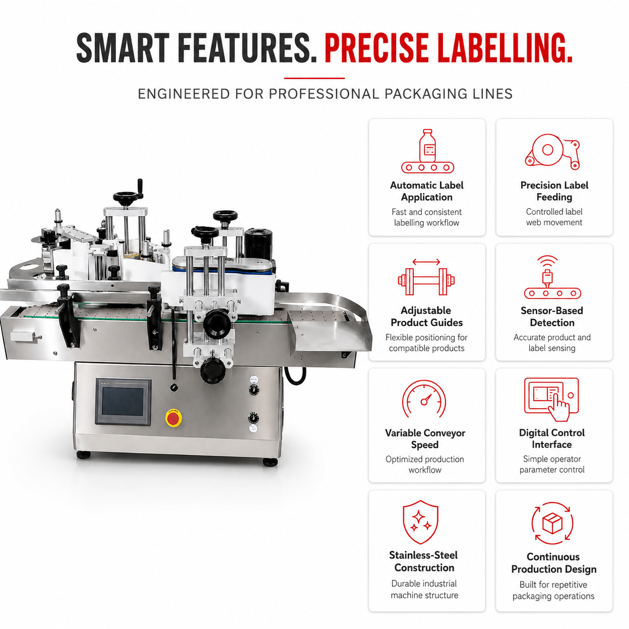 Automatic Round Bottle Labelling Machine by Sonic Industries - Image 3
