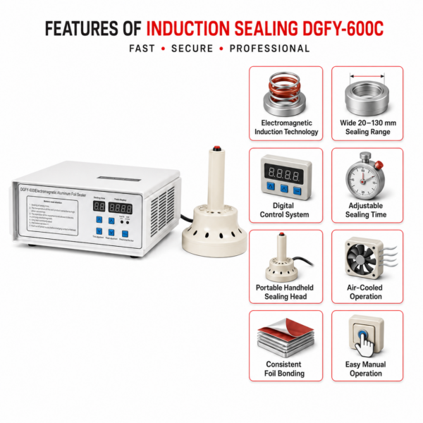 Induction Sealing Machine DGFY-600C 20MM to 130MM by Sonic Industries