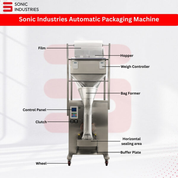 Automatic 10 to 1000 Grams Dual Head Granule Packaging Machine by Sonic Industries