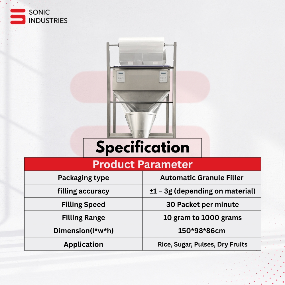2-Head Automatic Packaging Machine (100 to 1000 Grams)