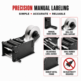 Manual Round Bottle Labelling Machine by Sonic Industries