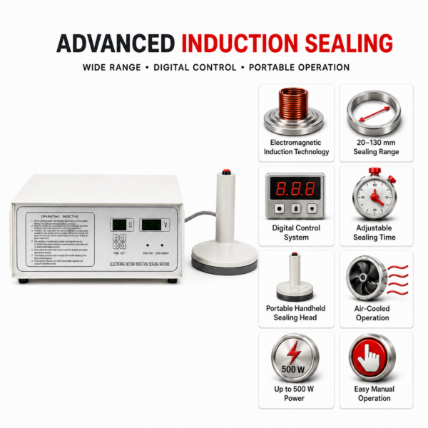 Induction Sealing Machine DGFY-500C 20MM to 130MM by Sonic Industries