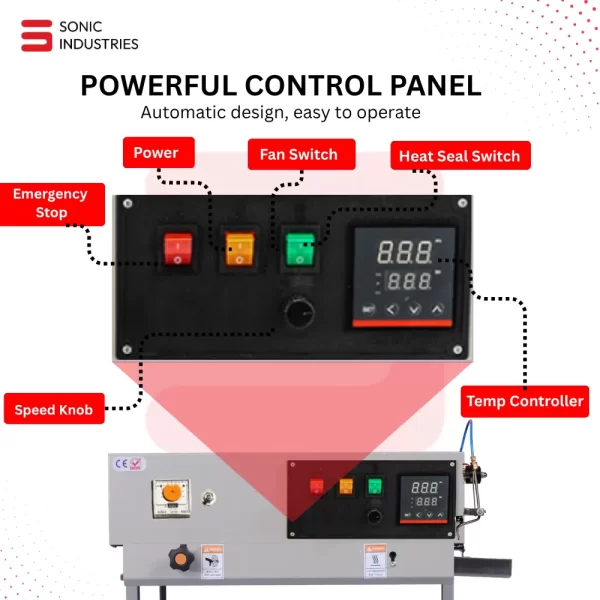 Sonic Industries MS Body Vertical Band Sealer with Nitrogen Flushing Economic