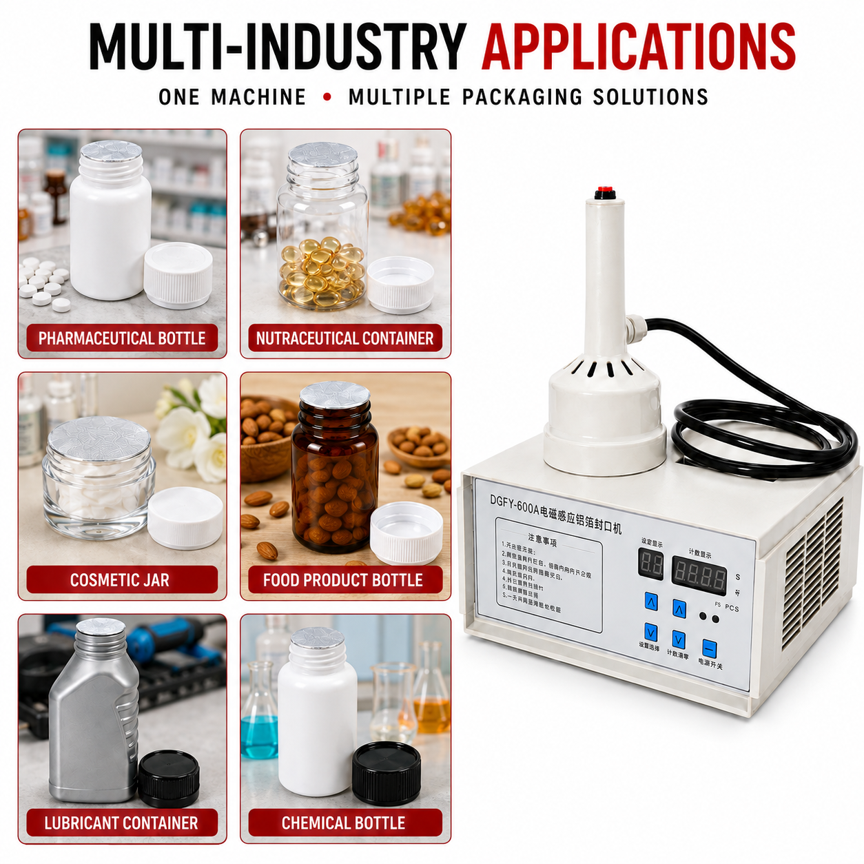 Induction Sealing Machine DGFY-600A 20MM to 100MM by Sonic Industries - Image 3