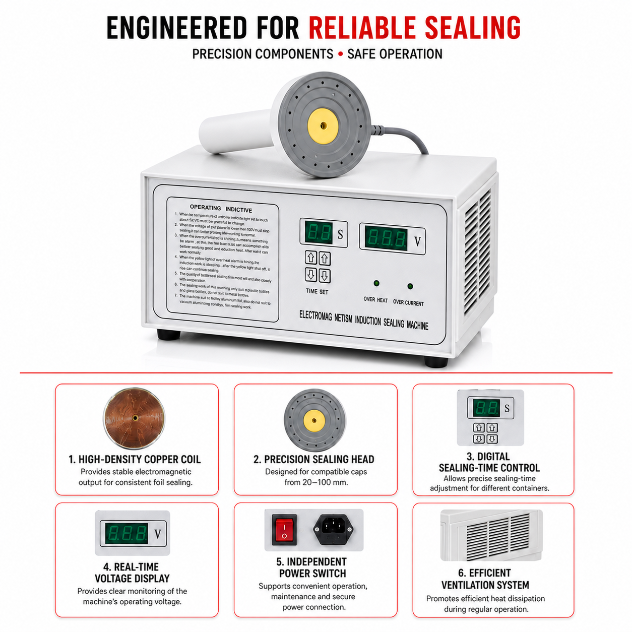 Induction Sealing Machine DGFY-500A 20MM to 100MM by Sonic Industries - Image 3