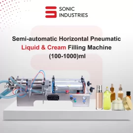 Pneumatic Liquid Filling Machine Double Head 100ML to 1000ML by Sonic Industries