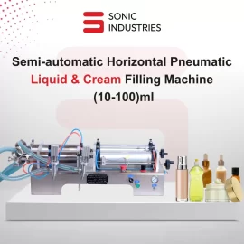 Pneumatic Liquid Filling Machine Double Head 10ML to 100ML by Sonic Industries