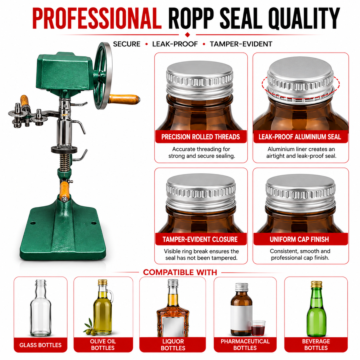 Manual ROPP Capping Machine by Sonic Industries - Image 5