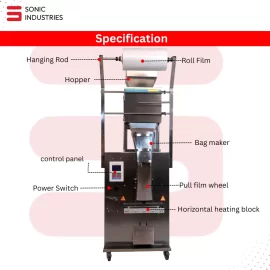 10 to 1000 Grams Powder Filling Machine by Sonic Industries