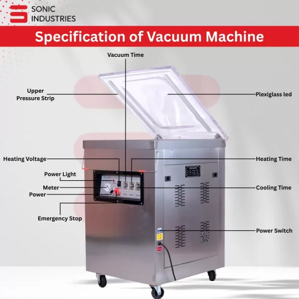 Sonic Industries Single Chamber Vacuum Packaging Machine With Deep Chamber DZ 600 2D