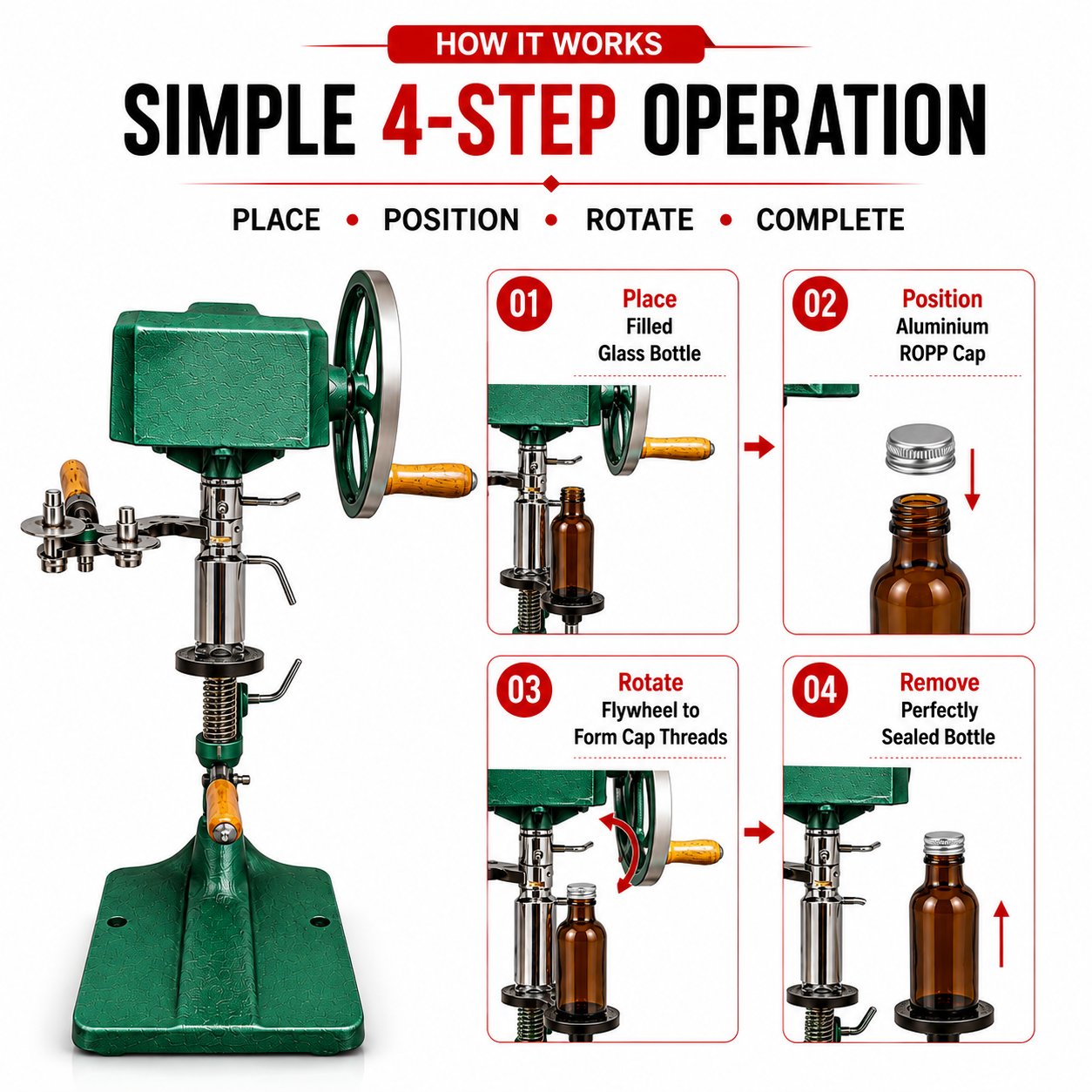 Manual ROPP Capping Machine by Sonic Industries - Image 6