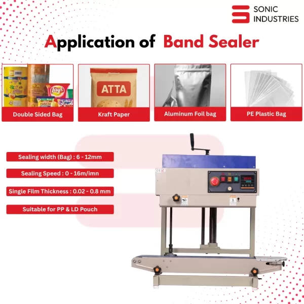 Sonic Industries 5Kg Band Sealer Ms Body – Heavy Duty Industrial Sealing Machine
