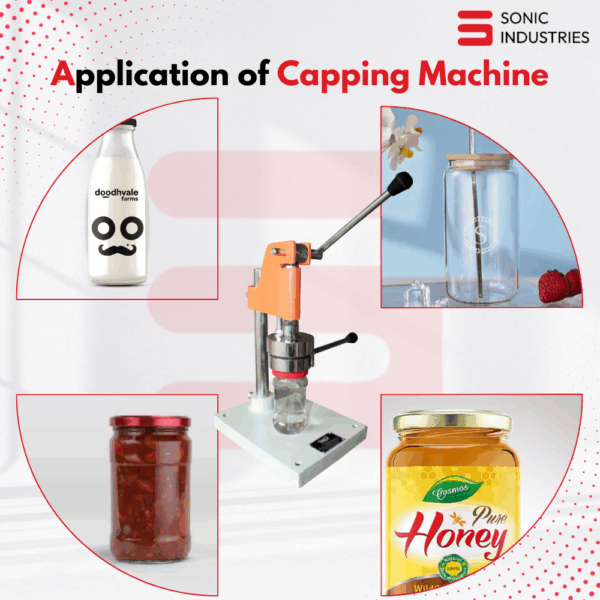 Sonic Industries Manual Lug Capping Machine – Hand-Operated Capper for Glass Bottles & Jars