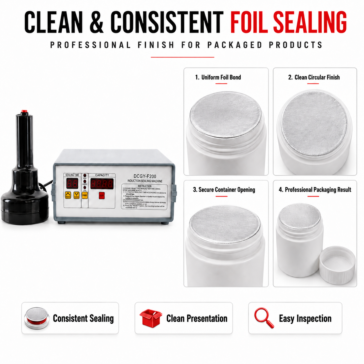 Induction Sealing Machine DGFY-200 20MM to 80MM by Sonic Industries - Image 3