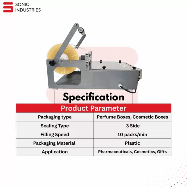 Sonic Industries Manual Cellophane Overwrapping Machine