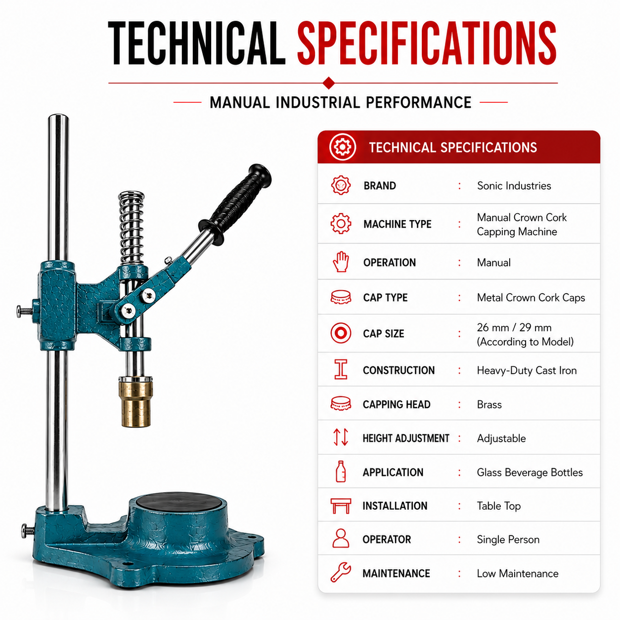 Crown Capping Machine by Sonic Industries - Image 4