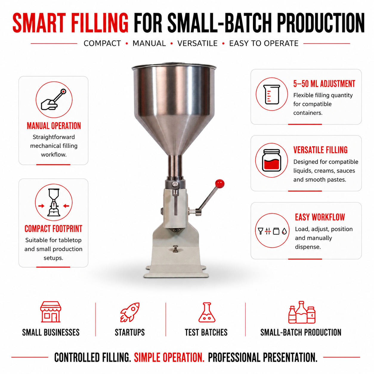 Manual Paste Filling Machine 5ML to 50ML by Sonic Industries - Image 6