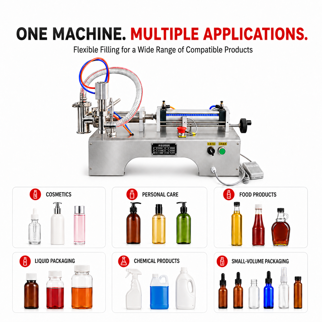 Pneumatic Liquid Filling Machine Single Head 10 to 100 ML by Sonic Industries - Image 8