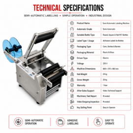 Semi Automatic Labelling Machine by Sonic Industries