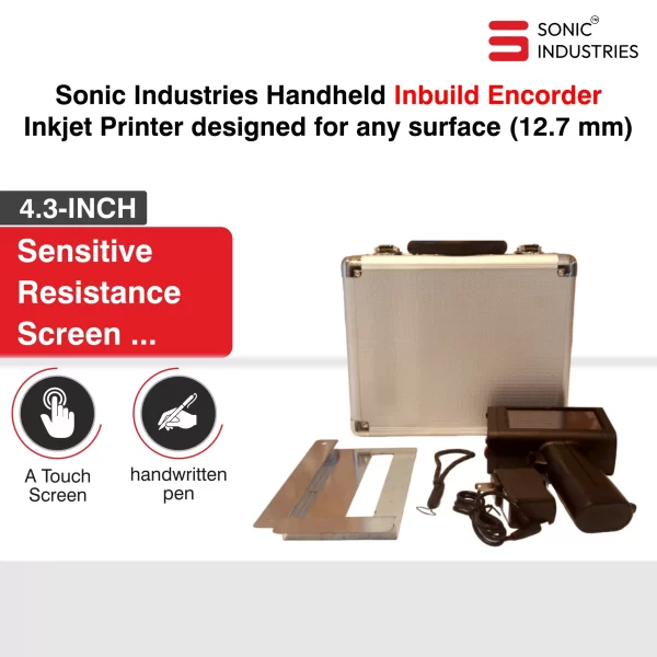 Sonic Industries Handheld Thermal Inkjet Printer with Inbuilt Encoder