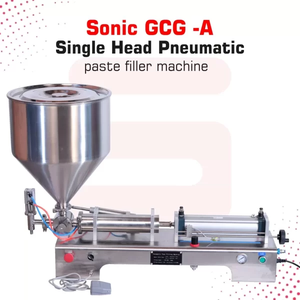 Sonic Industries Pneumatic Paste Filling Machine Single Head 100 to 1000ML