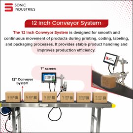 Sonic Industries Stacker Coneyor With 25MM Online Tij Printer