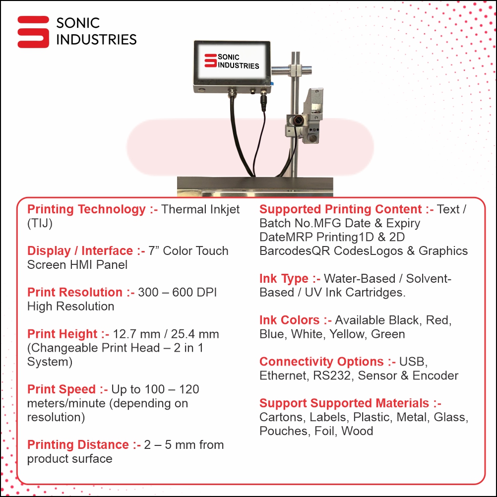 8 Inch Conveyor with 2 In 1 Printer by Sonic Industries - Image 5