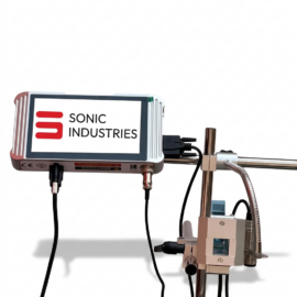 8 Inch Conveyor with 7 Inch Screen Printer by Sonic Industries | Automatic Batch Coding Machine