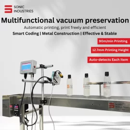 Sonic Industries Automatic Online TIJ Printer with 5-In Touchscreen