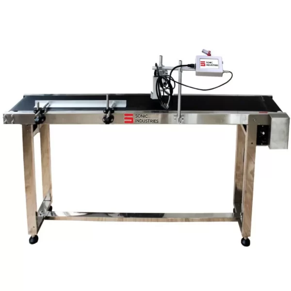 Sonic Industries 12inch Conveyor With Automatic Batch Coding Printer
