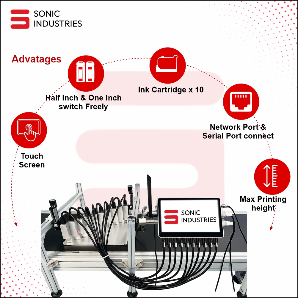 10 Head Batch Coding Printer by Sonic Industries - Image 3