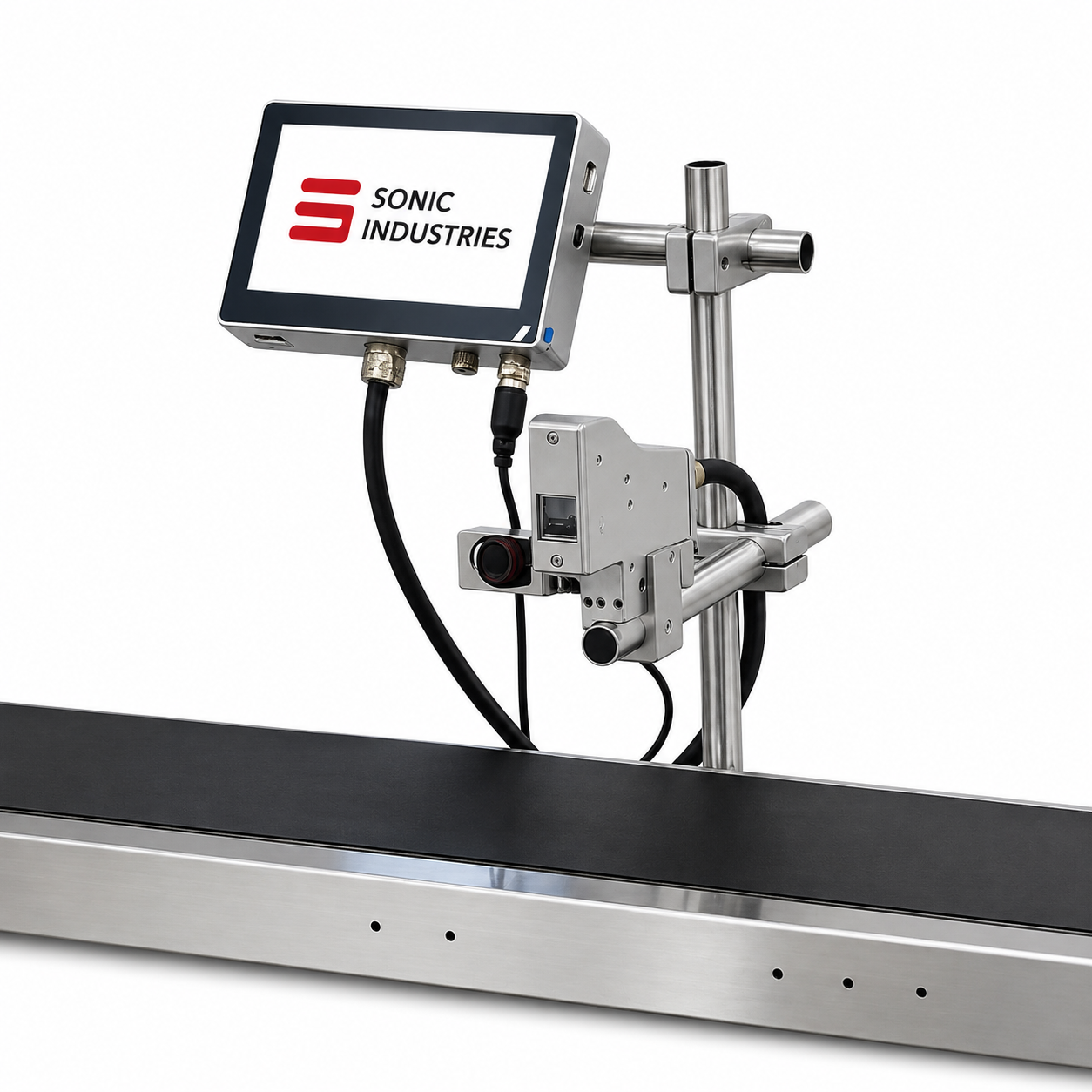 18 Inch Conveyor with 25MM Online Printer by Sonic Industries
