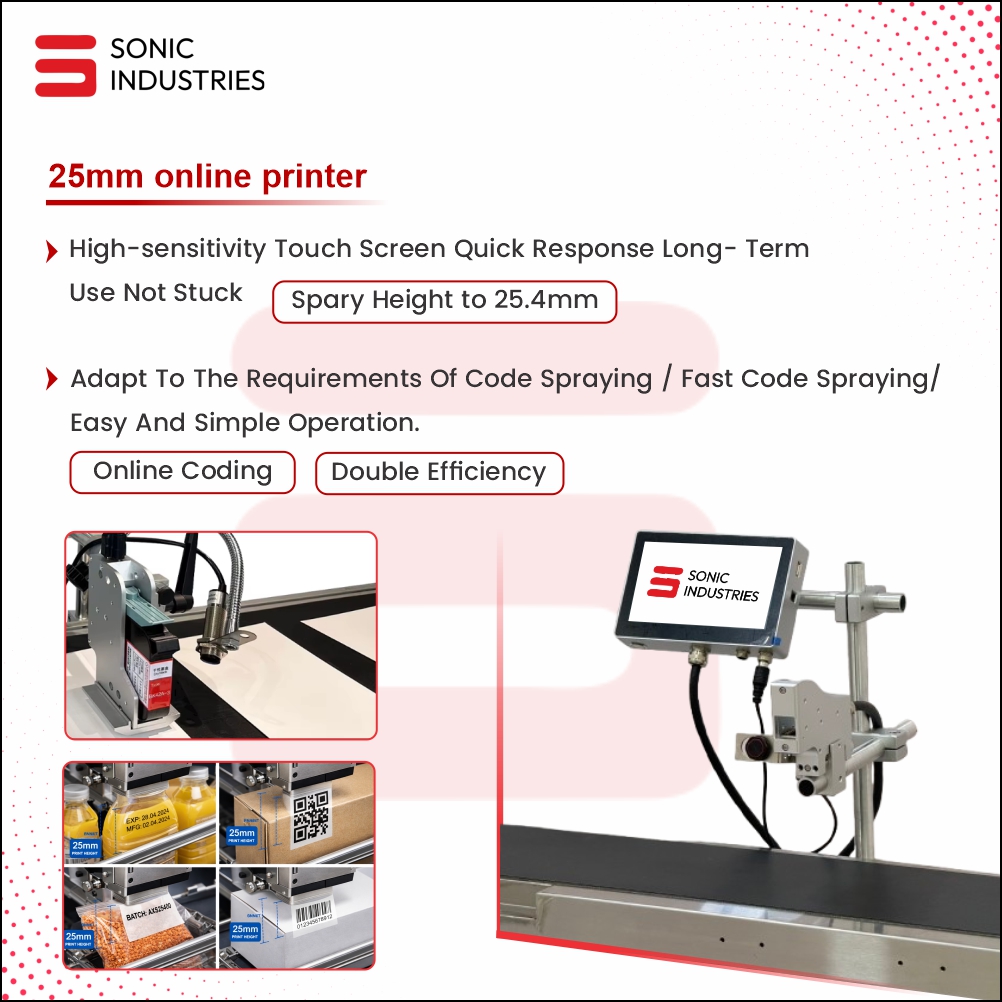 18 Inch Conveyor with 25MM Online Printer by Sonic Industries - Image 3