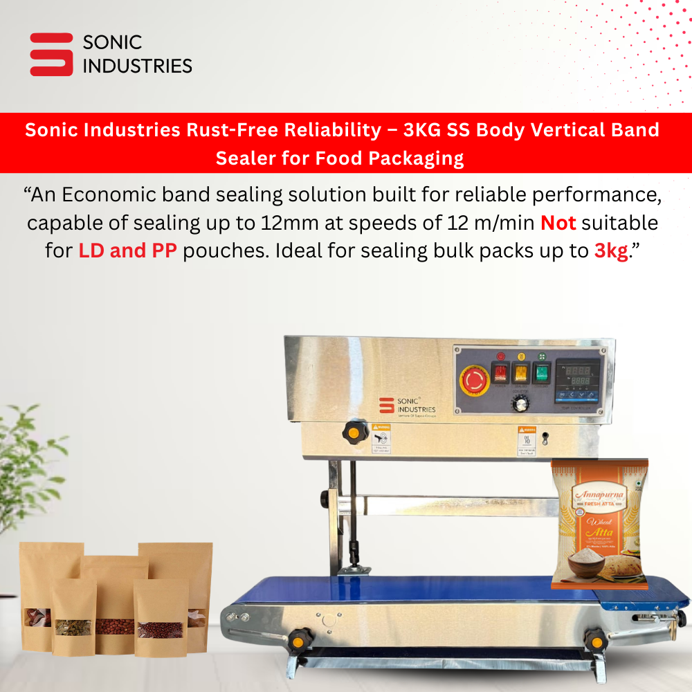 Sonic Industries FR-900 SS Body Eco Vertical Band Sealing Machine - Image 2