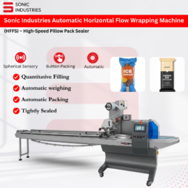 Ice Cream Packaging Vertical Flow Wrap Machine by Sonic Industries