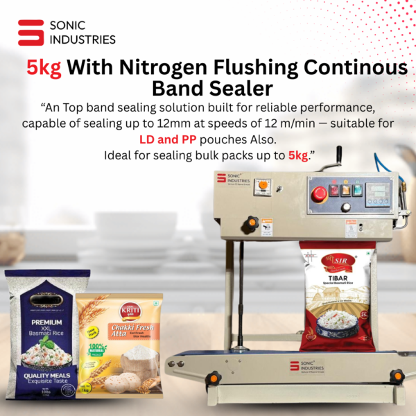 FR-900 Band Sealing Machine MS Top 5Kg Vertical Band Sealer with Nitrogen