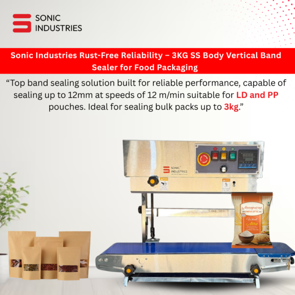 Sonic Industries FR-900 Band Sealing Machine SS Top Vertical