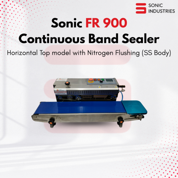 Sonic Industries FR-900 Band Sealing Machine Top SS Horizontal With Nitrogen