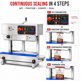 FR-900 Band Sealing Machine SS Top 5Kg Band Sealer by Sonic Industries