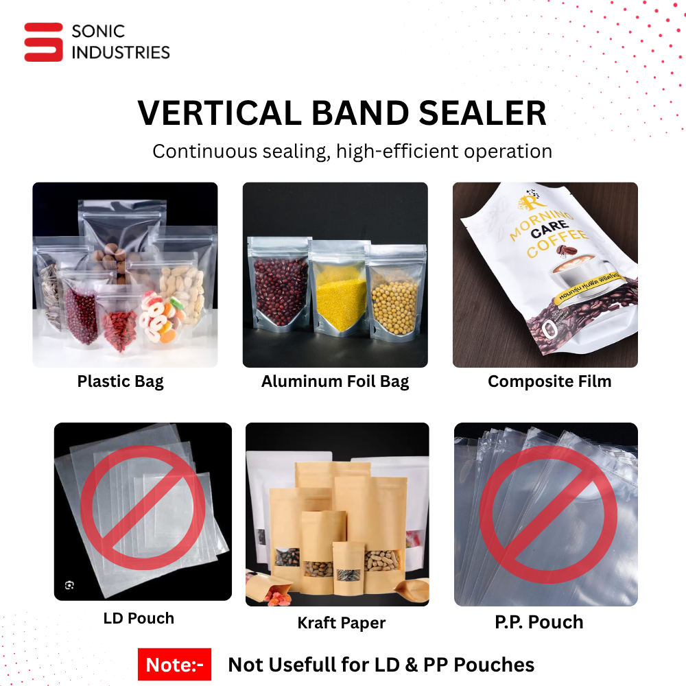 FR-900 MS Eco Vertical Band Sealing Machine With Nitrogen by Sonic Industries - Image 3