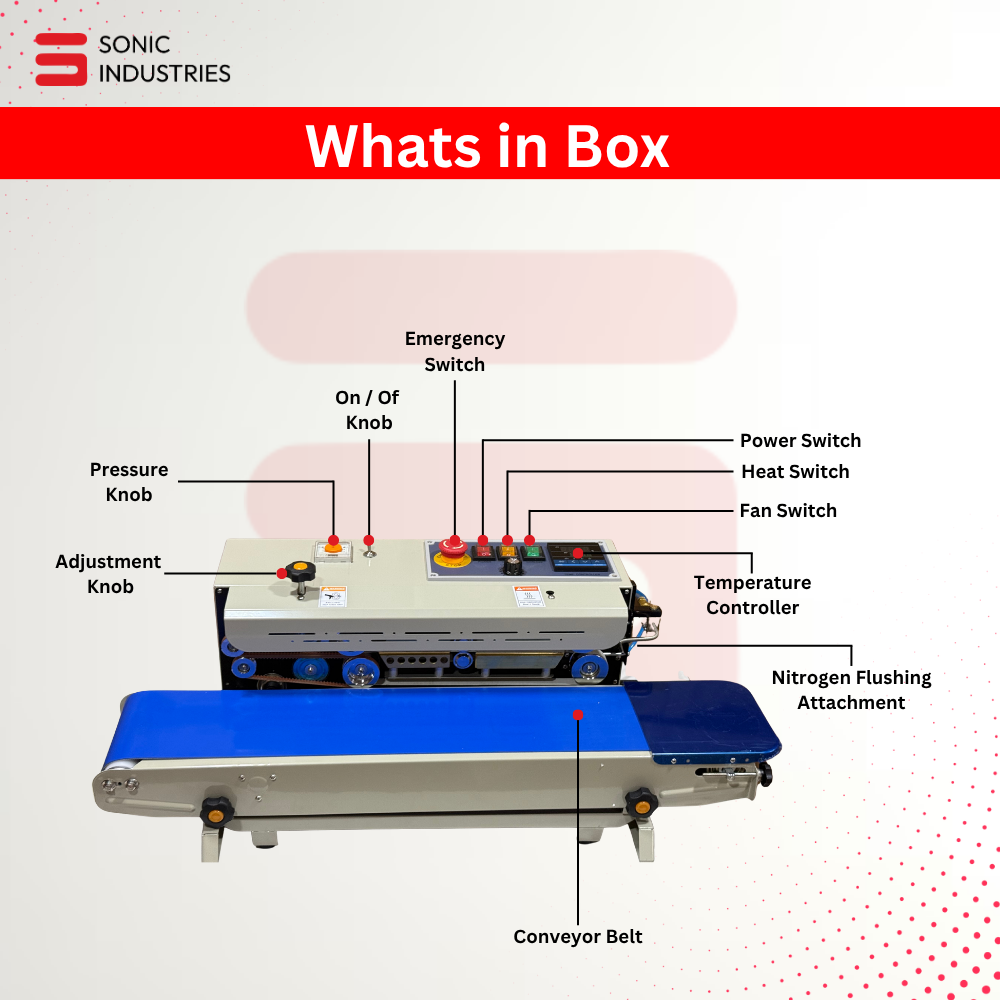 Sonic Industries FR-900 Band Sealing Machine MS Top Horizontal with Nitrogen