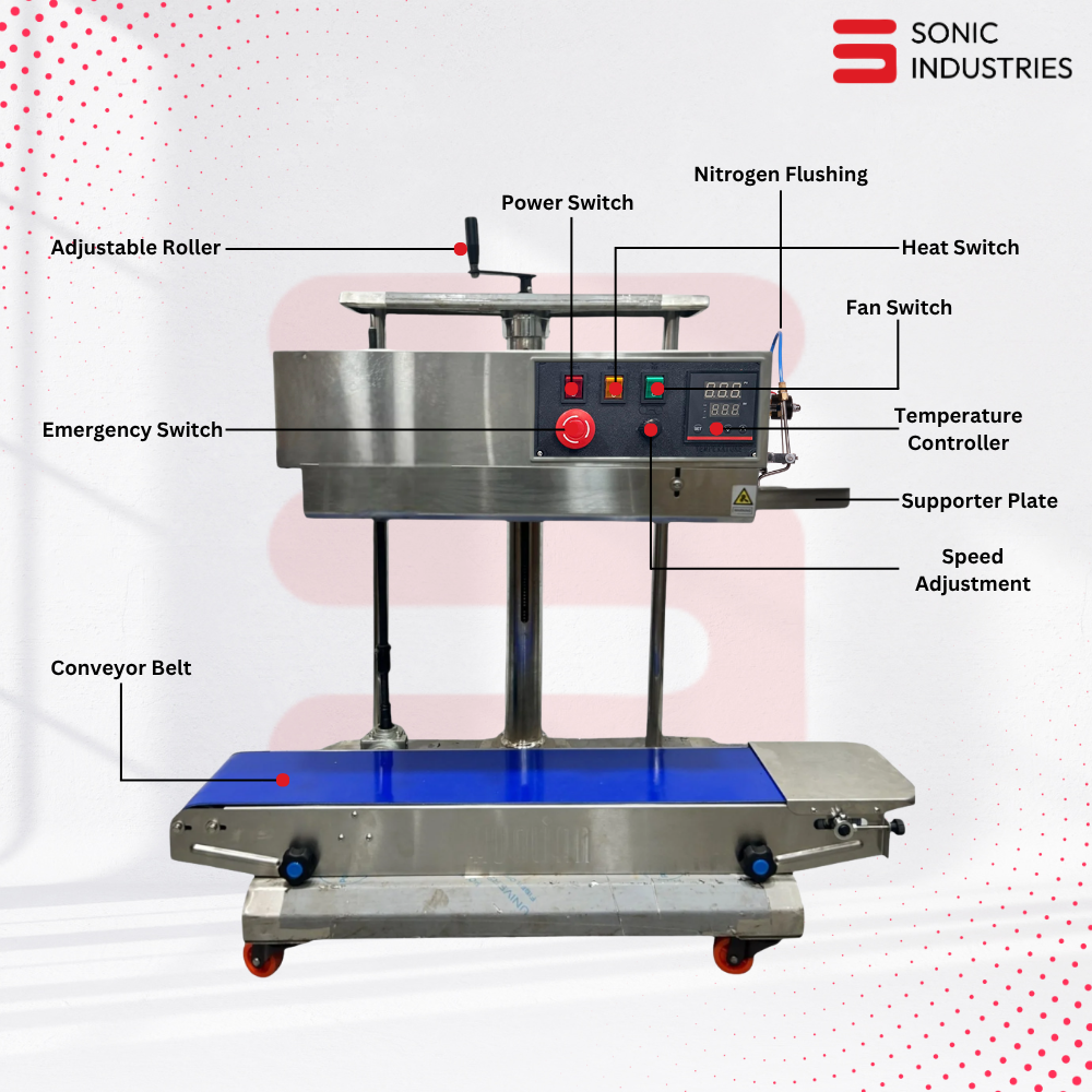Sonic Industries FR-900 Band Sealing Machine SS Top 5Kg Band Sealer with Nitrogen