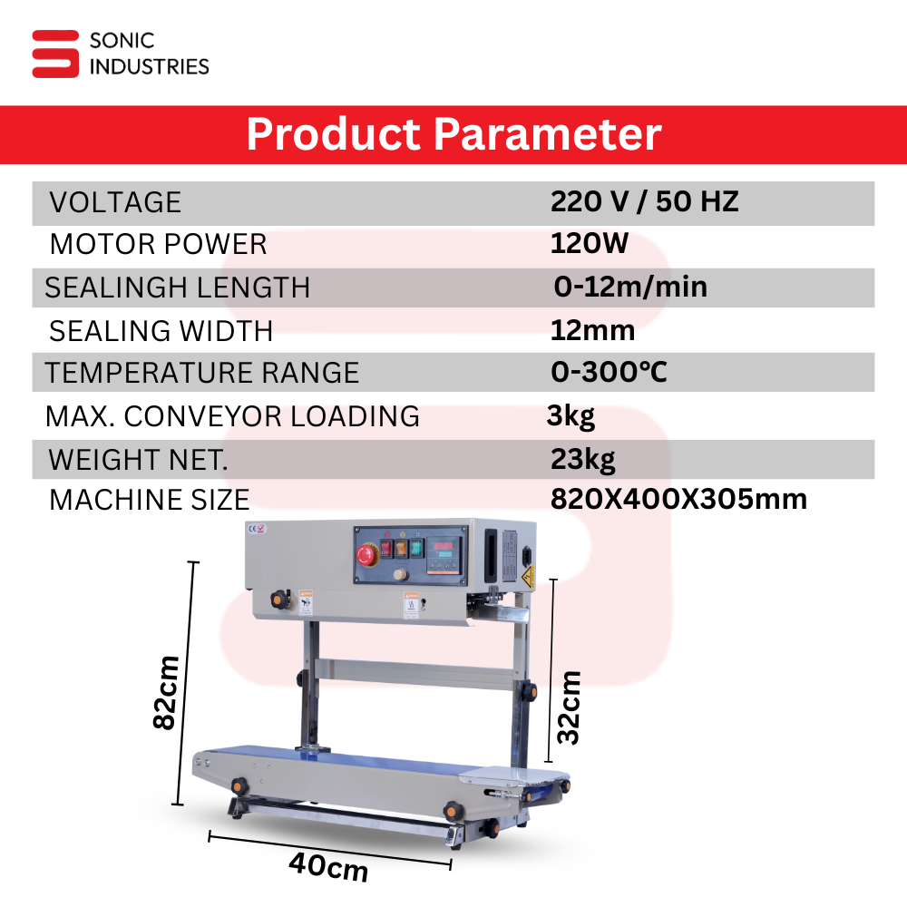 Sonic Industries FR-900 Band Sealing Machine MS Top Vertical
