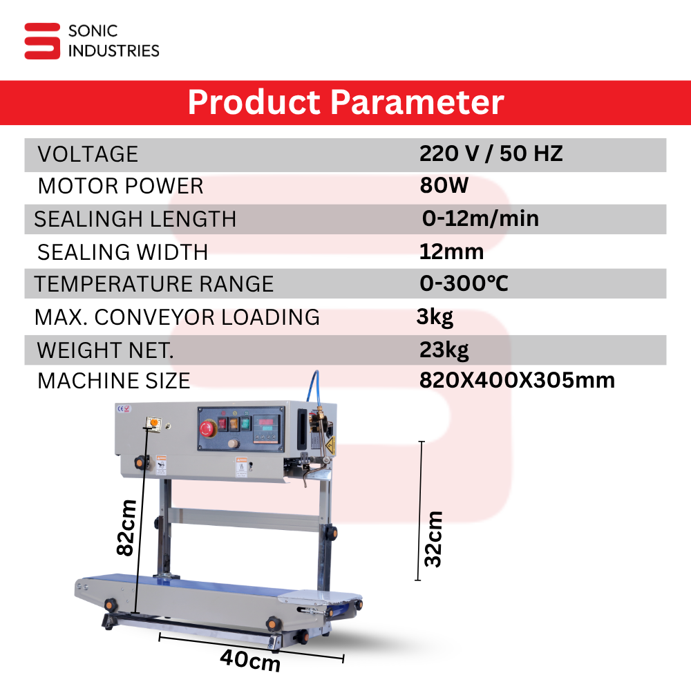 FR-900 SS Eco Band Sealing Machine With Nitrogen by Sonic Industries