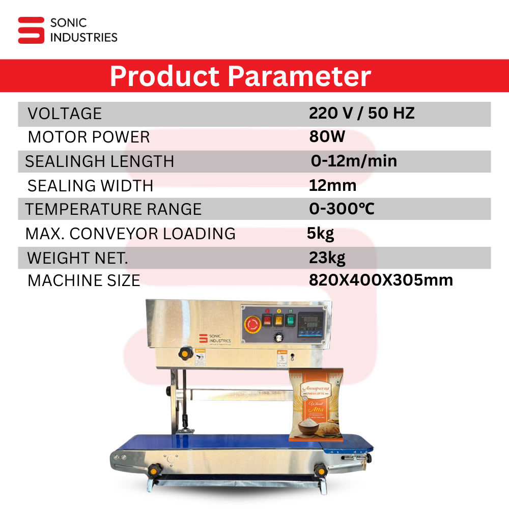 Sonic Industries FR-900 SS Body Vertical Band Sealing Machine