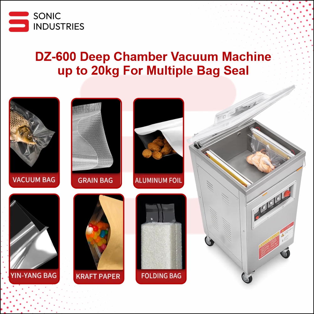 DEEP CHAMBER 600 CAN DO UP TO 20 KG VACUUM SEALING ALSO ALONG WITH BRICKS - Image 3