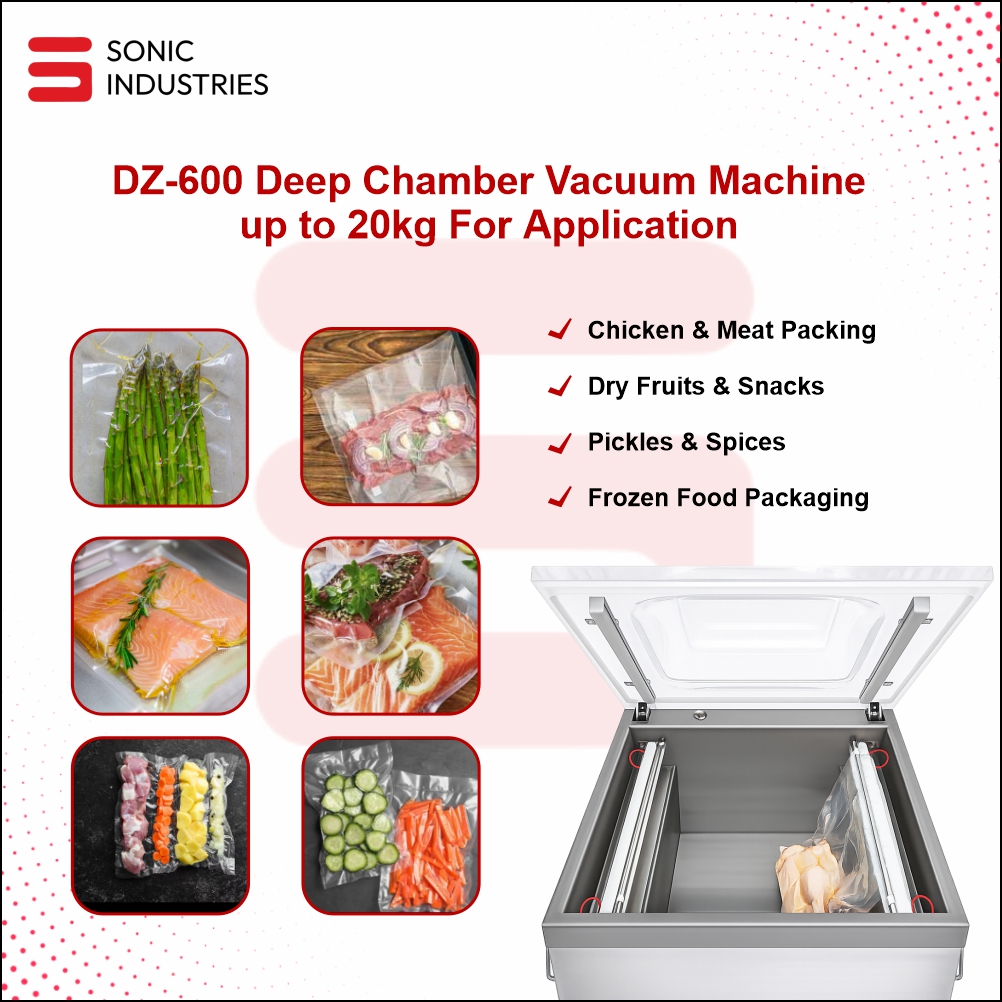 DEEP CHAMBER 600 CAN DO UP TO 20 KG VACUUM SEALING ALSO ALONG WITH BRICKS - Image 5