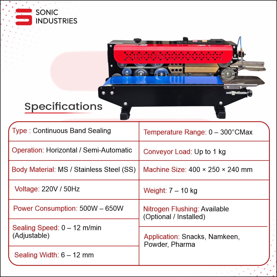 FR-400 Mini Band Sealer Top With Nitrogen by Sonic Industries