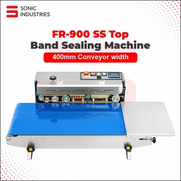 FR-900 Band Sealing Machine SS Top 400mm Conveyor Width by Sonic Industries