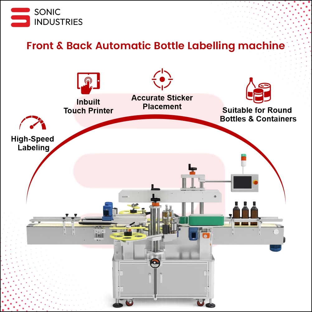 Front and Back Labelling Machine by Sonic Industries - Image 2